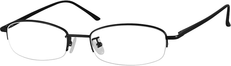 Angle view of Oval Glasses 365421 in Black