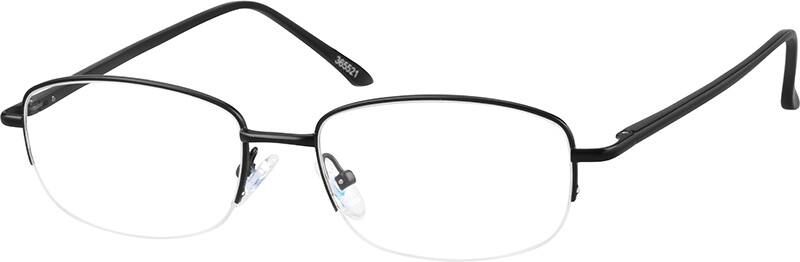 Angle view of Rectangle Glasses 365521 in Black