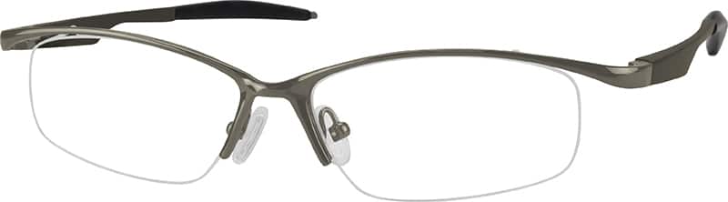 Angle view of Rectangle Glasses 367312 in Gray