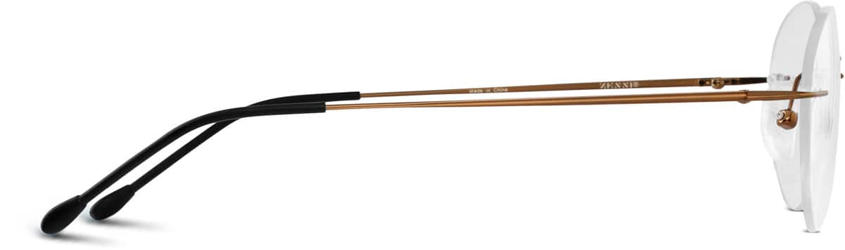 Side view of Rimless Glasses 367515 in Brown