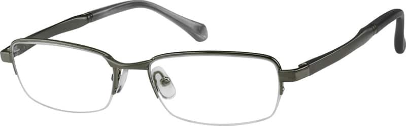 Angle view of Rectangle Glasses 367812 in Gray