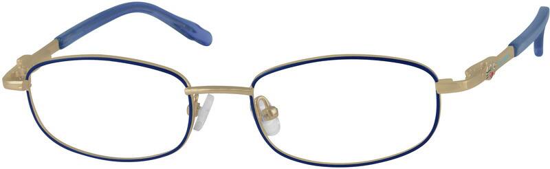 Angle view of Kids’ Rectangle Glasses 369826 in Blue