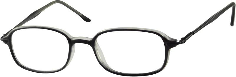 Angle view of Rectangle Glasses 381621 in Black