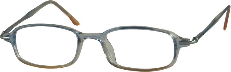 Angle view of Rectangle Glasses 384242 in Blue