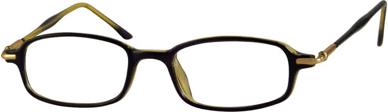 Angle view of Rectangle Glasses 384271 in Black