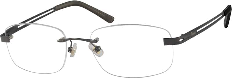 Angle view of Rimless Glasses 393212 in Gray