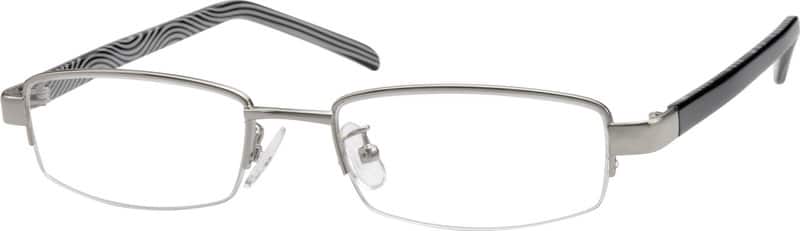 Angle view of Anteojos rectangulares 399611 in Plata