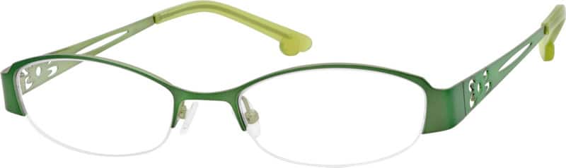 Angle view of Oval Glasses 406224 in Green