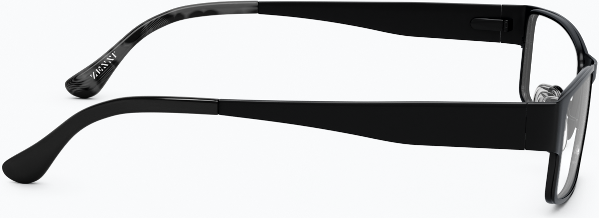 Side view of Rectangle Glasses 408521 in Black