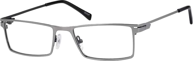 Angle view of Rectangle Glasses 408912 in Gray