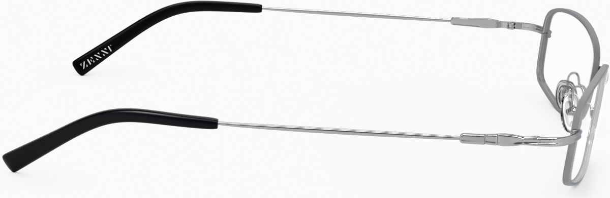 Side view of Rectangle Glasses 411511 in Silver