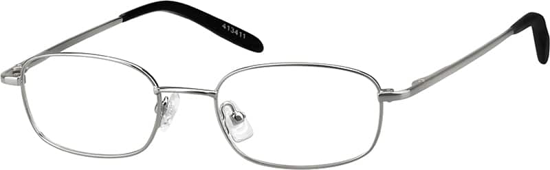 Angle view of Anteojos rectangulares 413411 in Plata