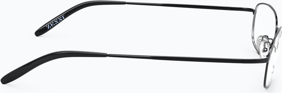 Side view of Rectangle Glasses 413421 in Black