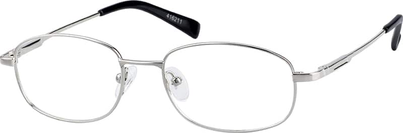 Angle view of Rectangle Glasses 416211 in Silver