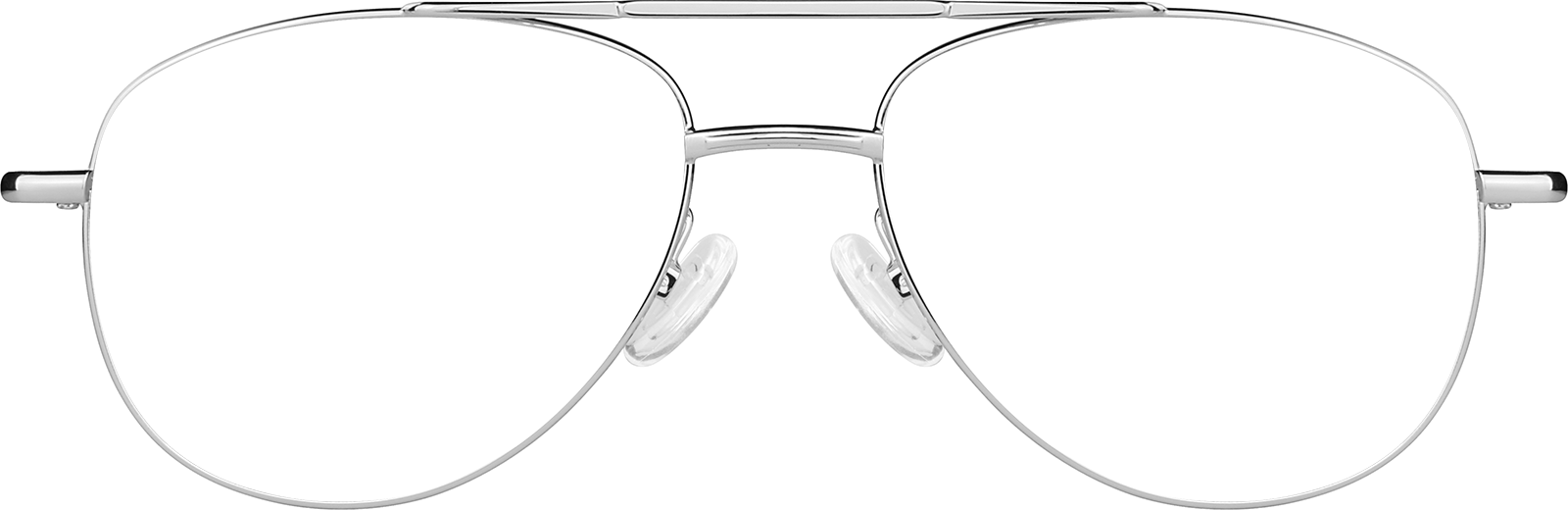 Front view of Aviator Glasses 419011 in Silver