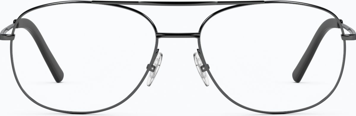 Front view of Aviator Glasses 419012 in Gray