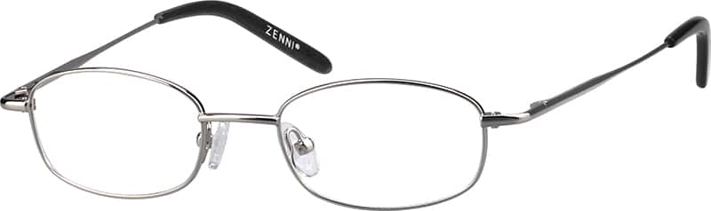 Angle view of Kids’ Rectangle Glasses 429711 in Silver