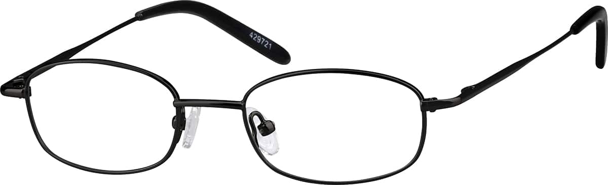 Angle view of Kids’ Rectangle Glasses 429721 in Black