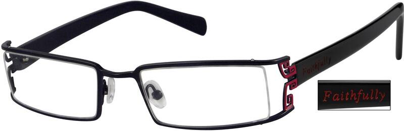 Angle view of Rectangle Glasses 43493321 in Black