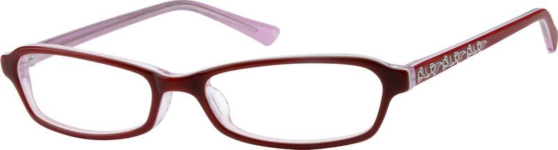 Angle view of Cat-Eye Glasses 439828 in Red