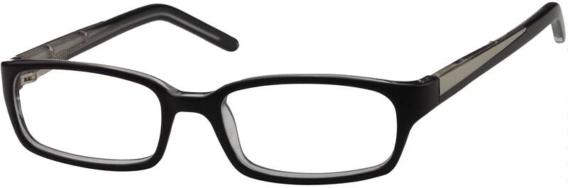 Angle view of Rectangle Glasses 440521 in Black