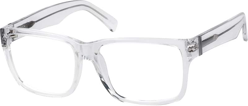 Angle view of Square Glasses 4411323 in Clear