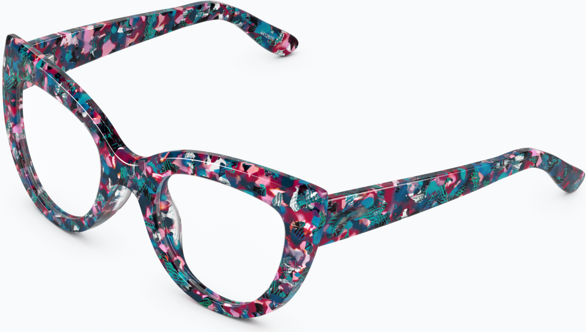Angle view of Cat-Eye Glasses 4412639 in Floral