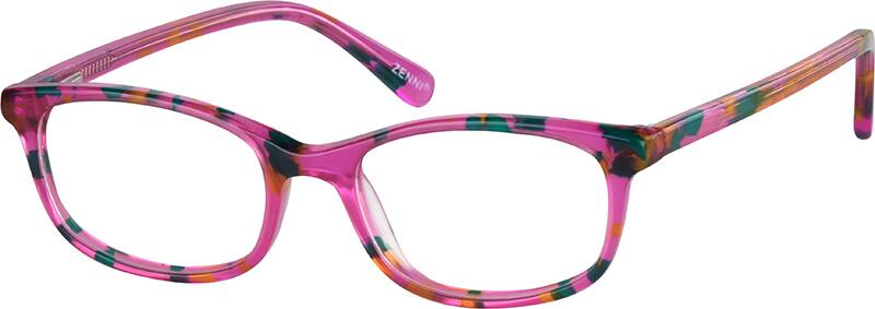 Angle view of Kids’ Oval Glasses 4414917 in Purple