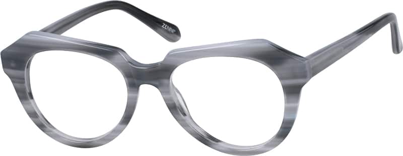 Angle view of Geometric Glasses 4416112 in Gray