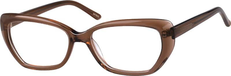 Angle view of Cat-Eye Glasses 4417915 in Brown