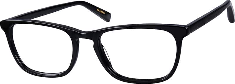 Angle view of Ain Square Eyeglasses 4419021 in Black