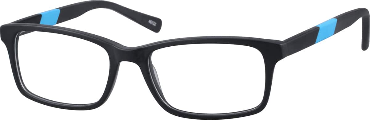 Angle view of Rectangle Glasses 4421321 in Black