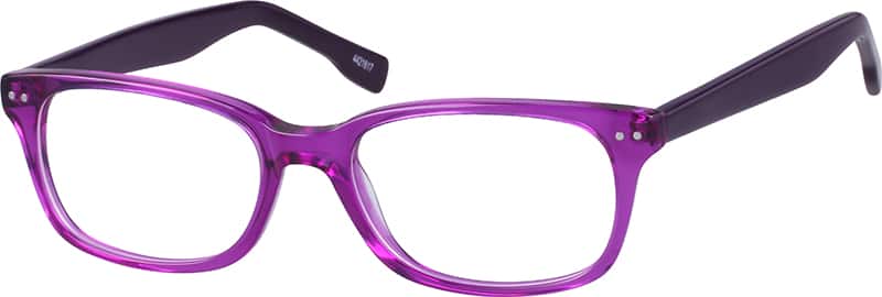 Angle view of Rectangle Glasses 4421617 in Amethyst