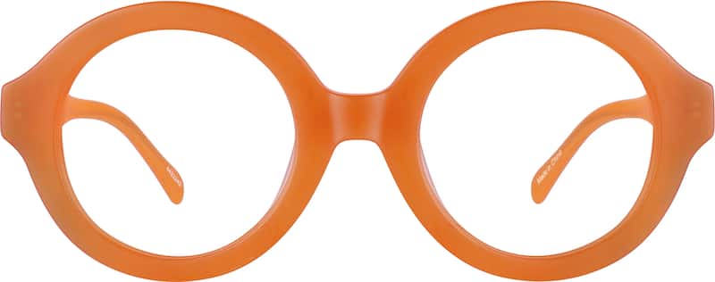 Orange Pico Round Sunglasses