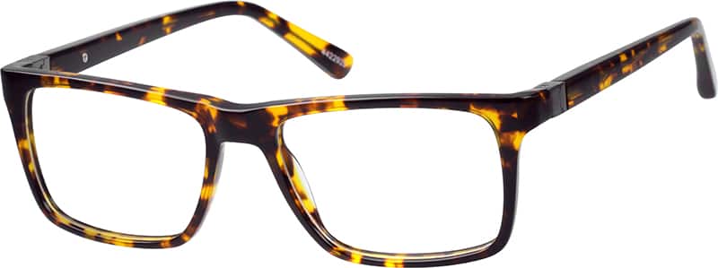 Angle view of Rectangle Glasses 4422925 in Dark Tortoiseshell