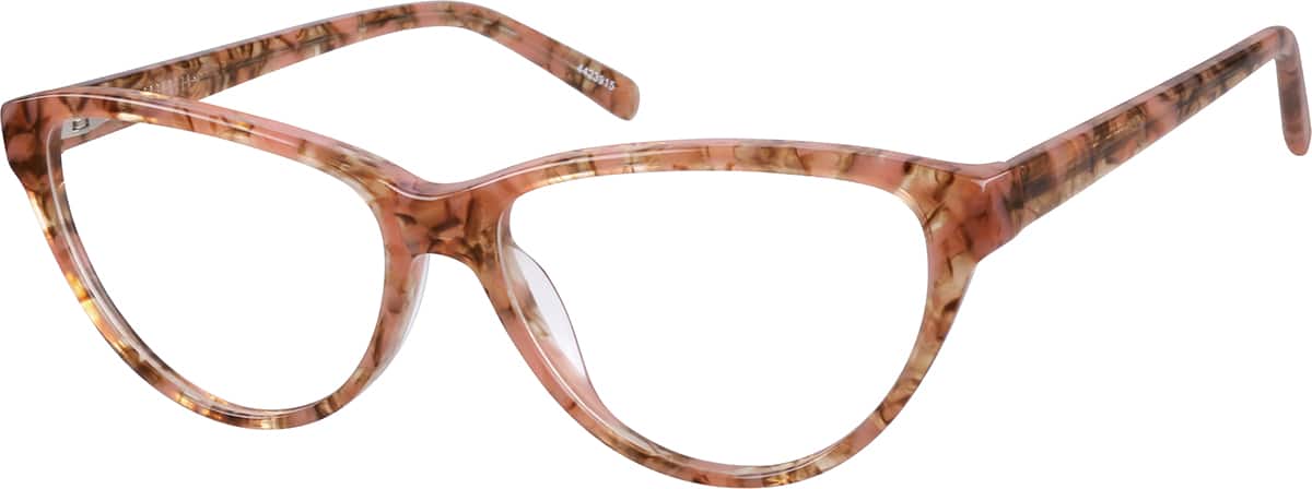 Angle view of Arroyo Oval Glasses 4423915 in Carnelian