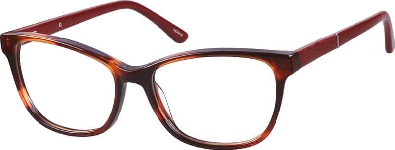 Angle view of Rectangle Glasses 4424418 in Flame