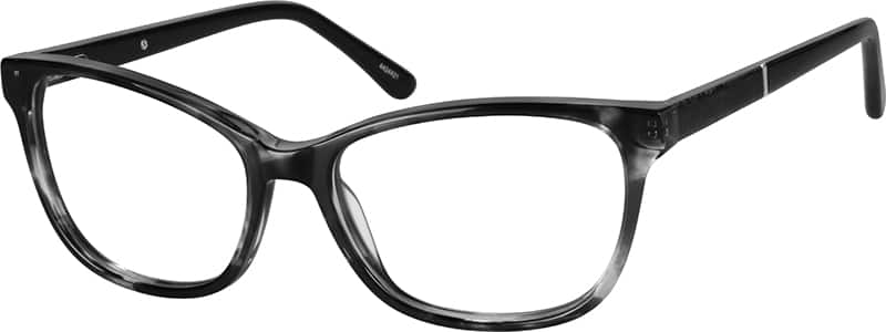 Angle view of Rectangle Glasses 4424421 in Onyx