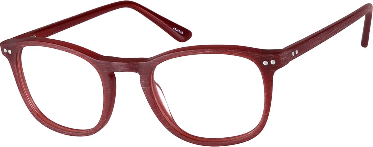 Angle view of Square Glasses 4424518 in Red