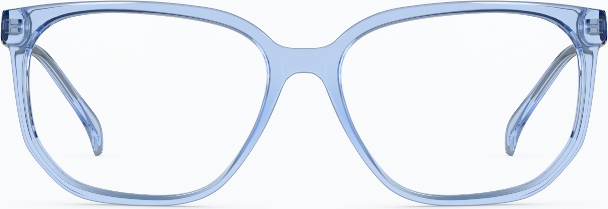 Front view of Rectangle Glasses 4424716 in Blue