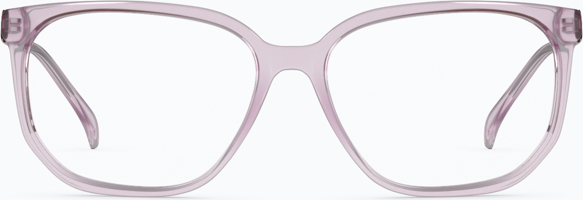 Front view of Rectangle Glasses 4424719 in Pink