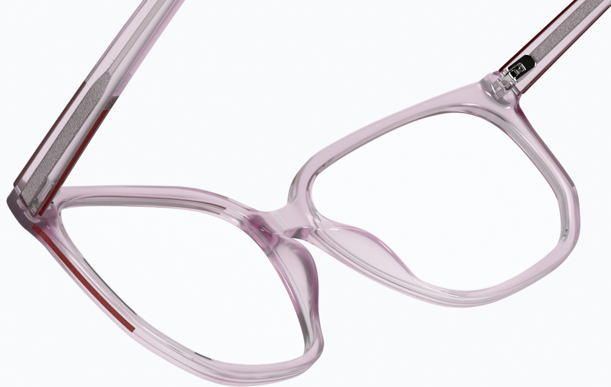 See-through view of Rectangle Glasses 4424719 in Pink