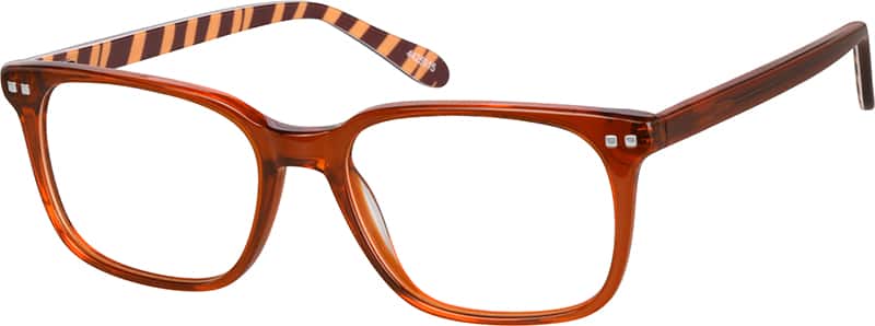 Angle view of Square Glasses 4425915 in Brown