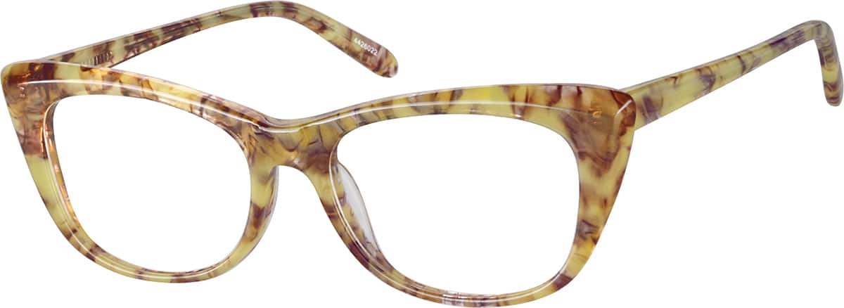 Angle view of Cat-Eye Glasses 4426022 in Citrine