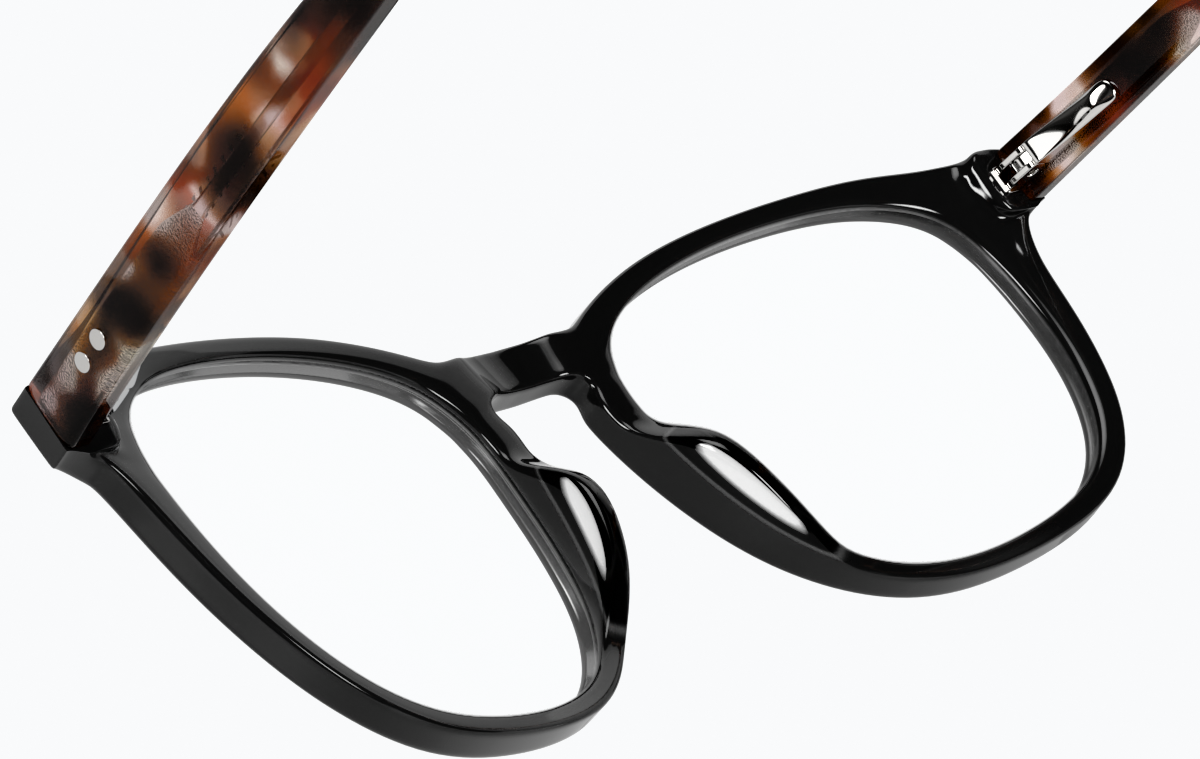 See-through view of Square Glasses 4427121 in Black