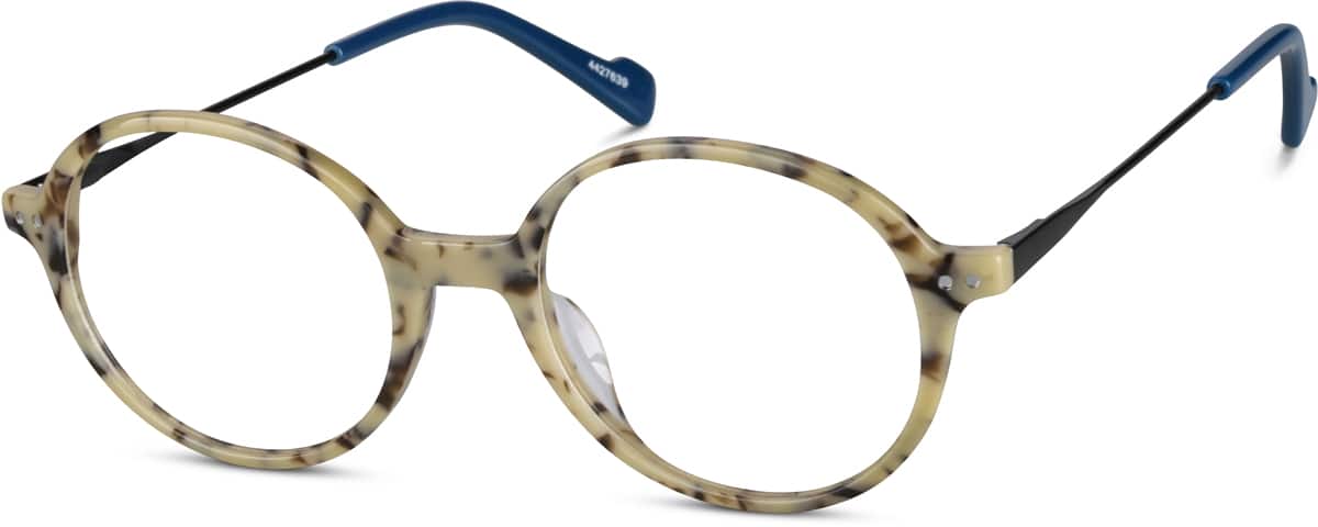 Angle view of Round Glasses 4427639 in Tortoiseshell