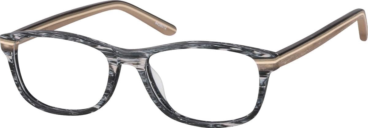 Angle view of Kids’ Rectangle Glasses 4428012 in Gray