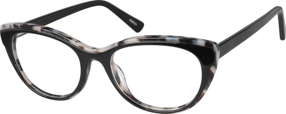 Angle view of Cat-Eye Glasses 4428121 in Black