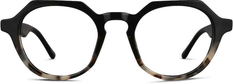 Black Geometric Glasses 