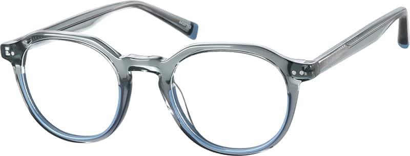 Angle view of Geometric Glasses 4430312 in Gray